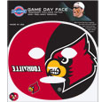 Louisville Cardinals Game Face Temporary Tattoo